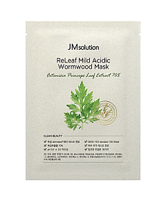 JMsolution Releaf Mild Acidic Wormwood - Маска тканевая с экстрактом полыни 30 мл